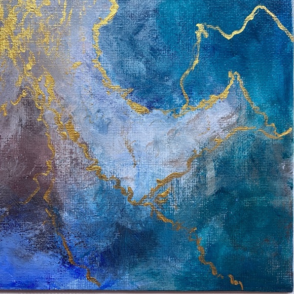 Abstract Angel in Flight Acrylic Spiritual Original Wall Art Painting, 9x12" - Picture 4 of 9